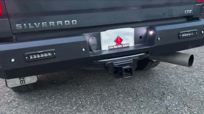 introducing….. a custom 2015 Chevy Front & Rear Bumper set AND a set of rear mud flaps 💥🔥🧯🤩C